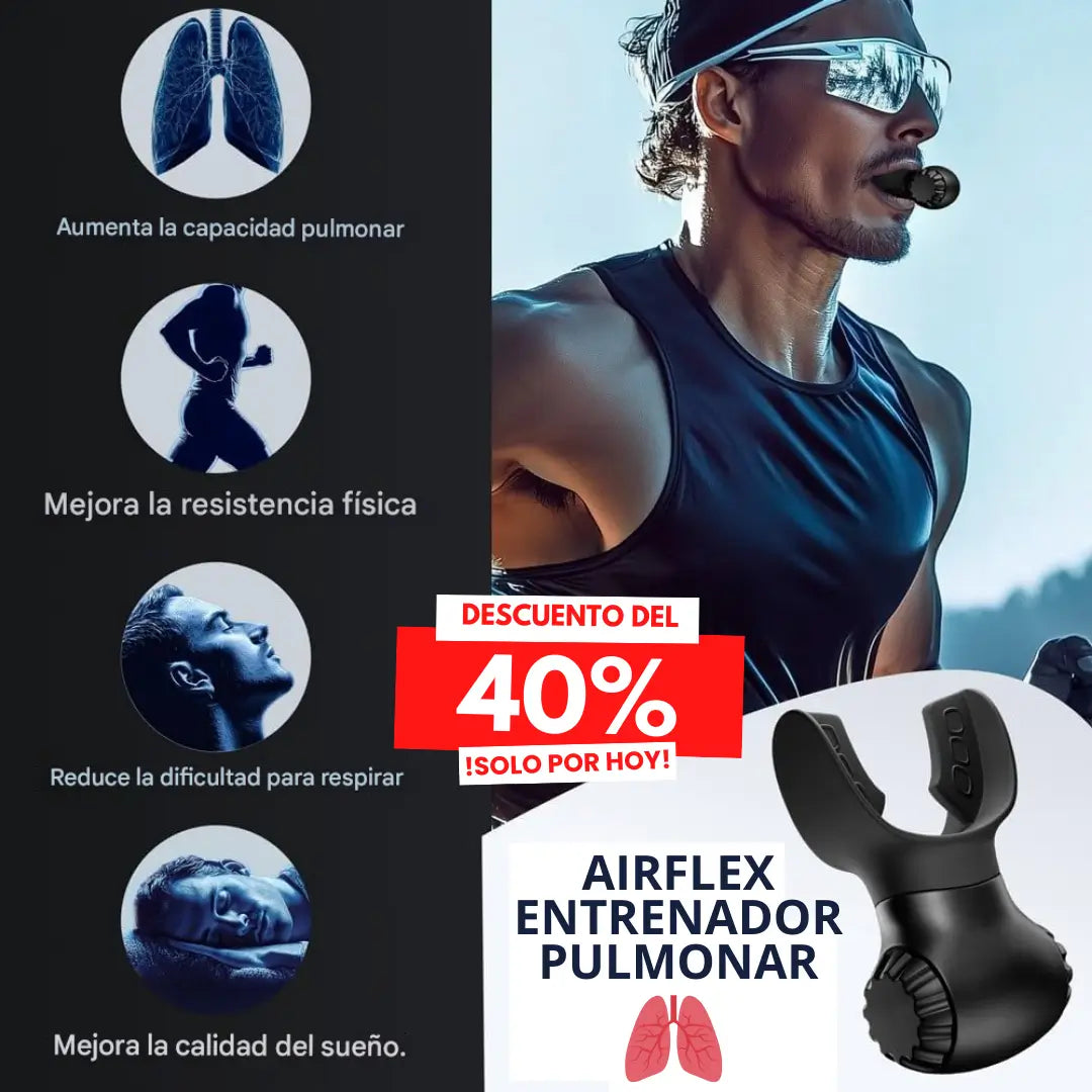 AirFlex Trainer – Respira mejor en minutos 🕒 – Pulmones más fuertes 💪, menos fatiga ⚡ y mejor oxigenación 🫁